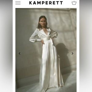 COPY - Kamperett Adelaide Ivory Silk Gown Size XS